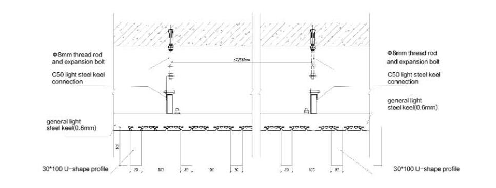 Iceiling Sup Sup Cu30100 See Through Suspended Ceiling