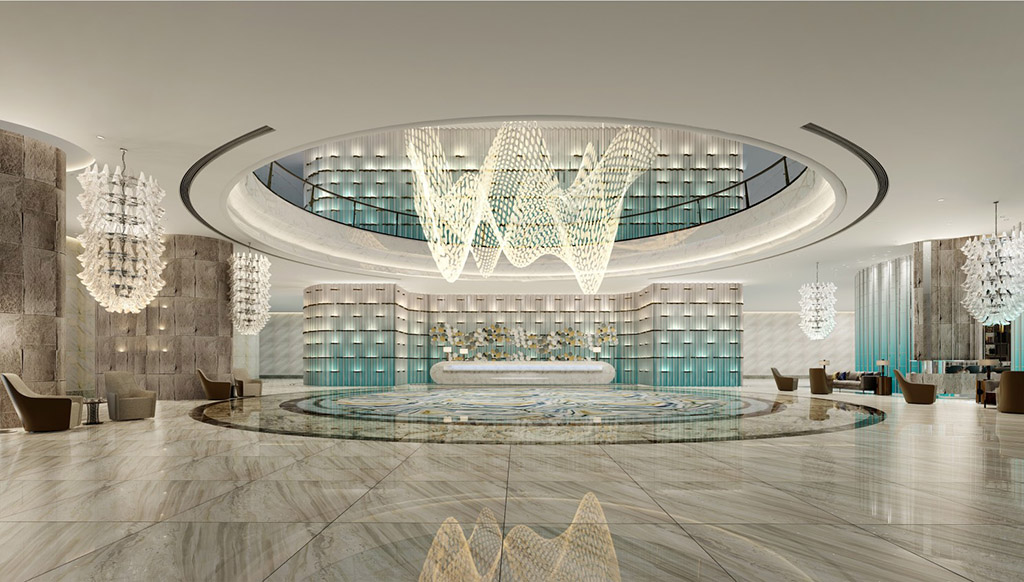 Grand reception hall in Wyndham Pingtan